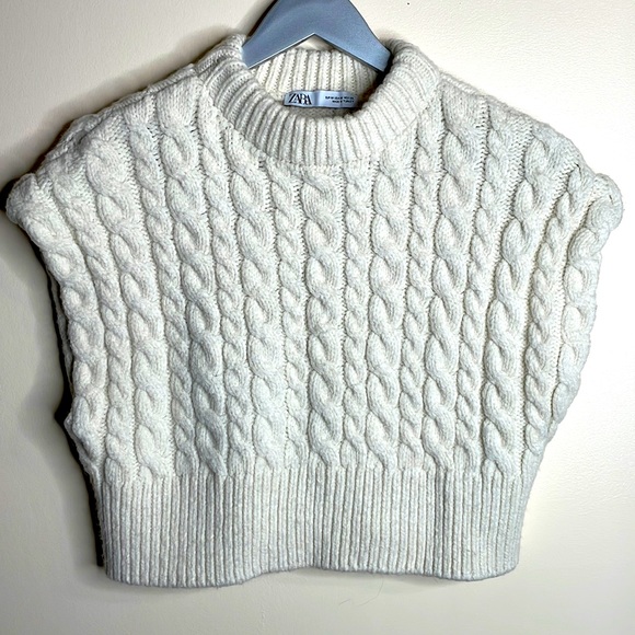 Zara Sweaters Zara Cropped Sweater Vest Poshmark